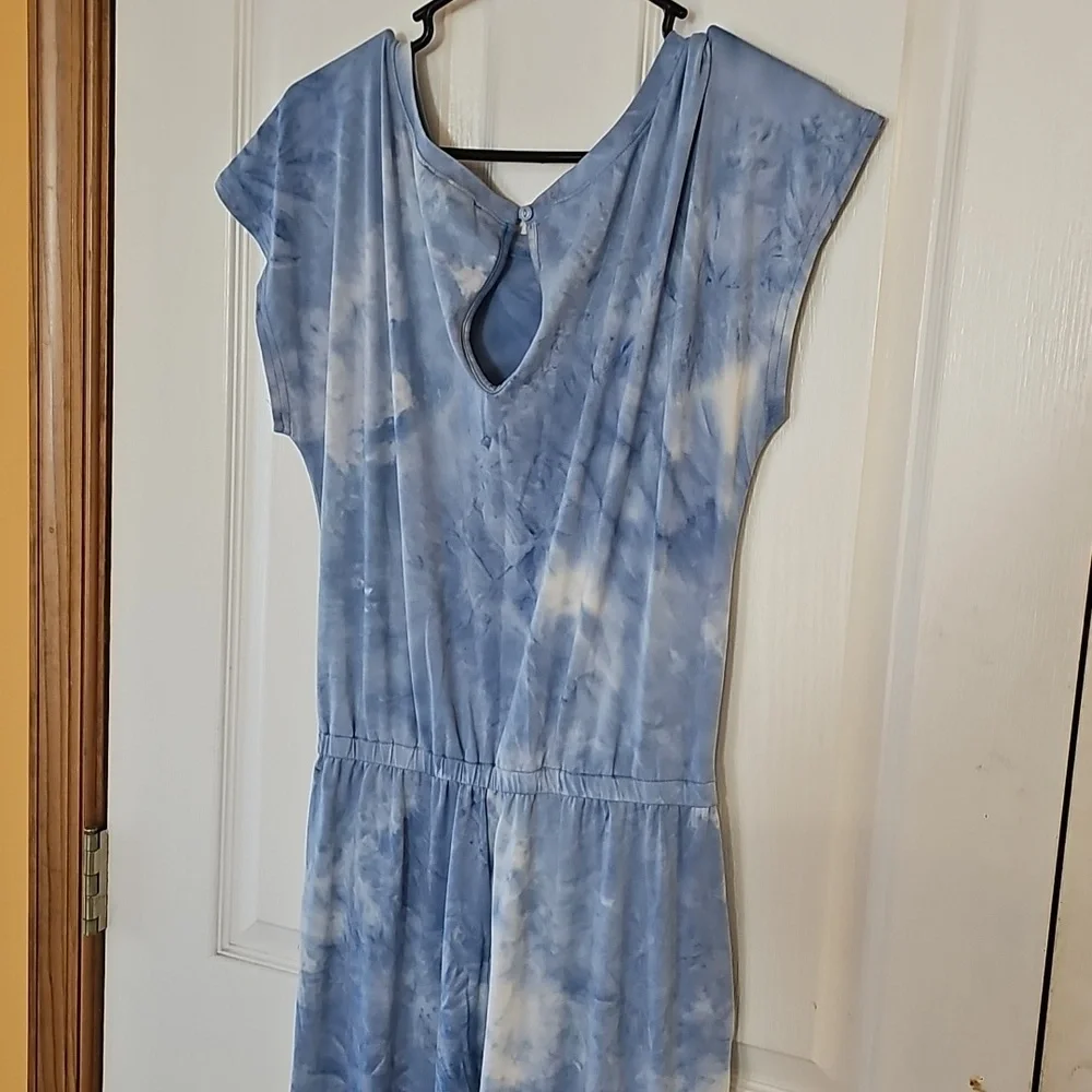 Prettygarden Sz S Blue Tie-Dye Jumpsuit - Picture 8 of 9